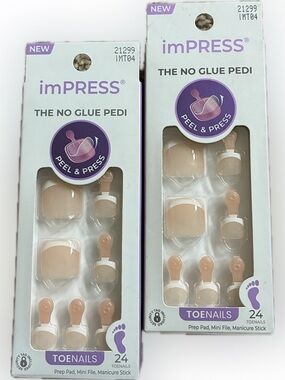 imPRESS Nude Peel & Press Toenails- 2 pk